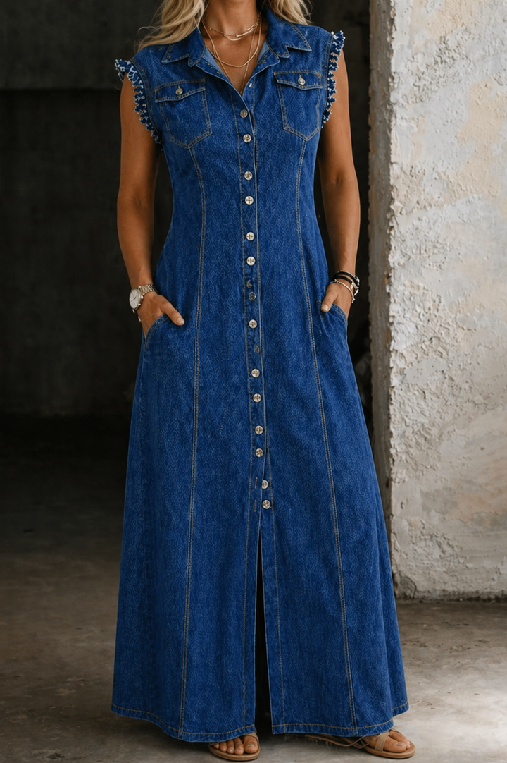 Liora | Vestido Jeans de Tamanhos Grandes