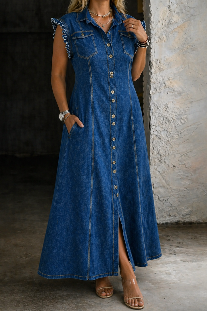 Liora | Vestido Jeans de Tamanhos Grandes