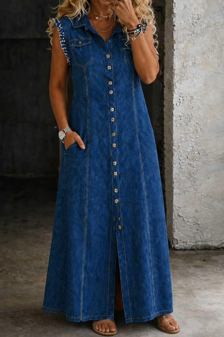 Liora | Vestido Jeans de Tamanhos Grandes