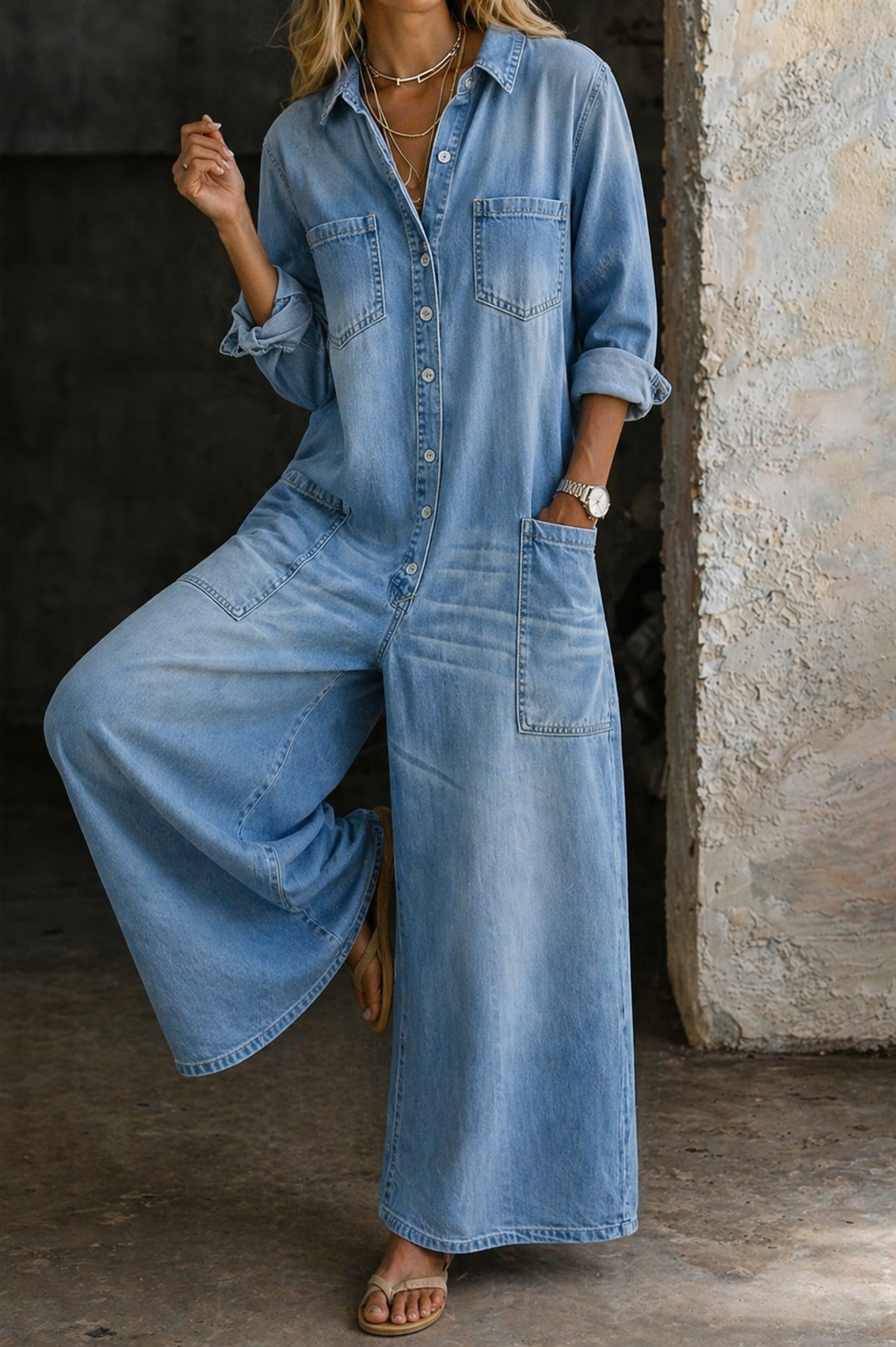 Vivienne | Macacão de ganga casual