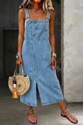 Susan | Vestido jardineira de ganga casual