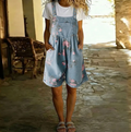 Judy™ | Macacão em denim floral lavado vintage
