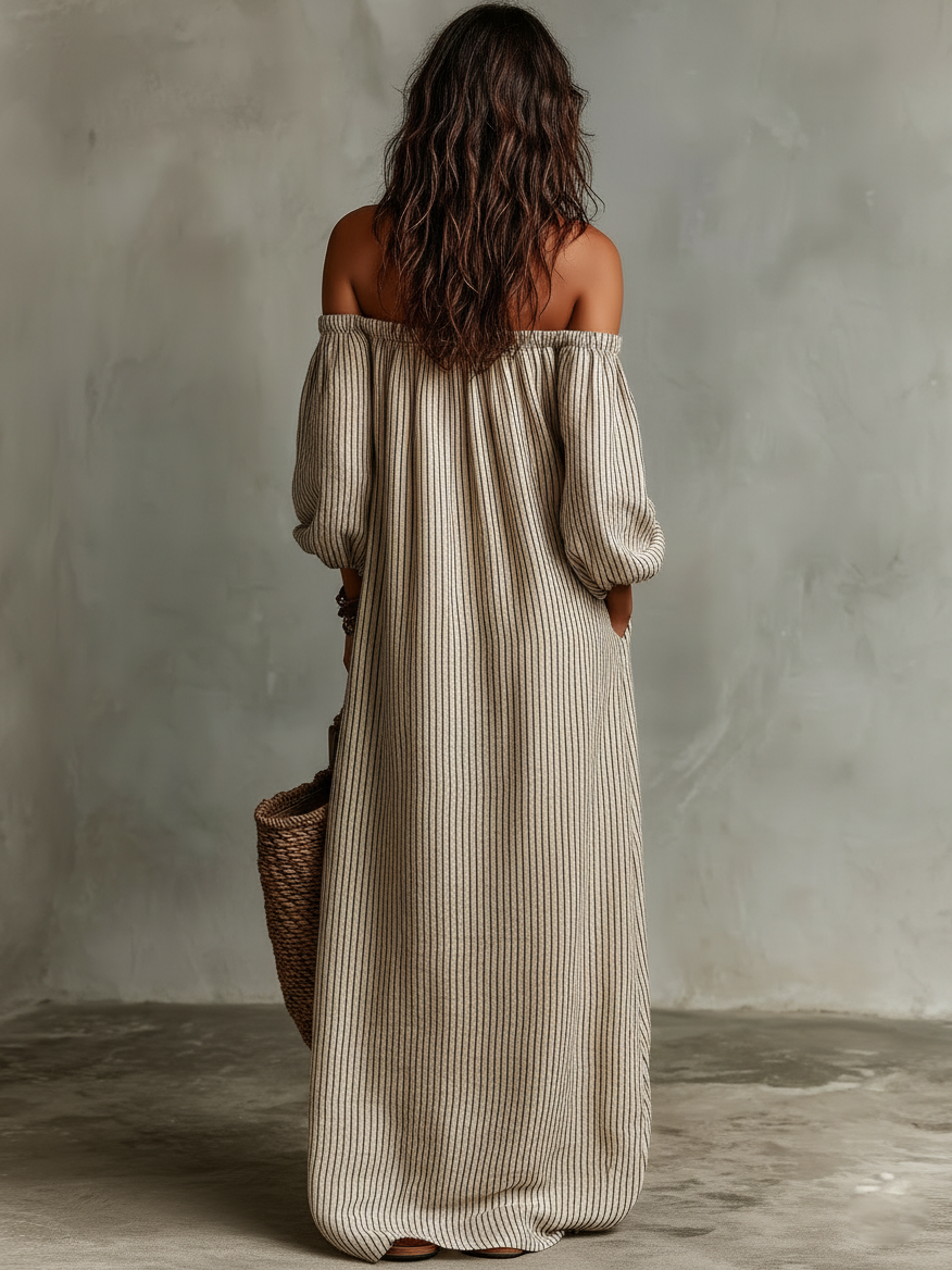 Noémia | Vestido maxi  com ombro a descoberto