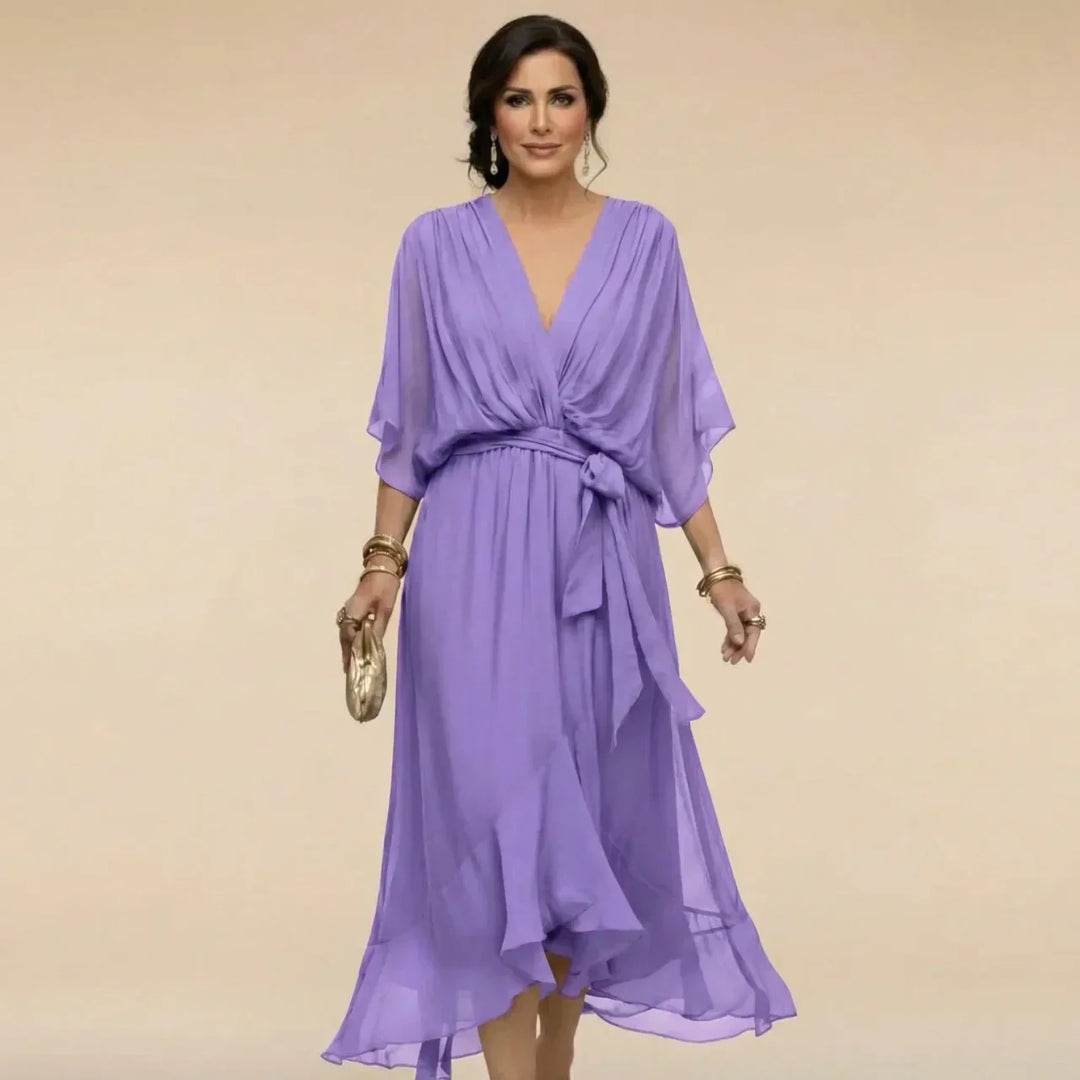 MARTA | Vestido leve e transparente com decote em V
