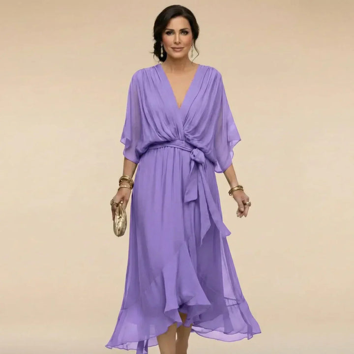 MARTA | Vestido leve e transparente com decote em V
