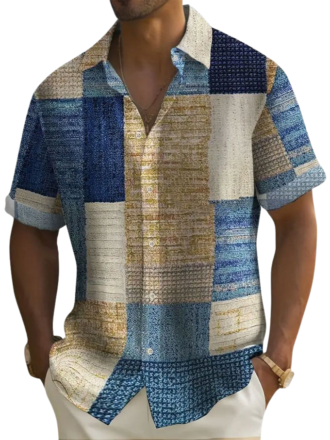 Camisa elegante de mangas curtas