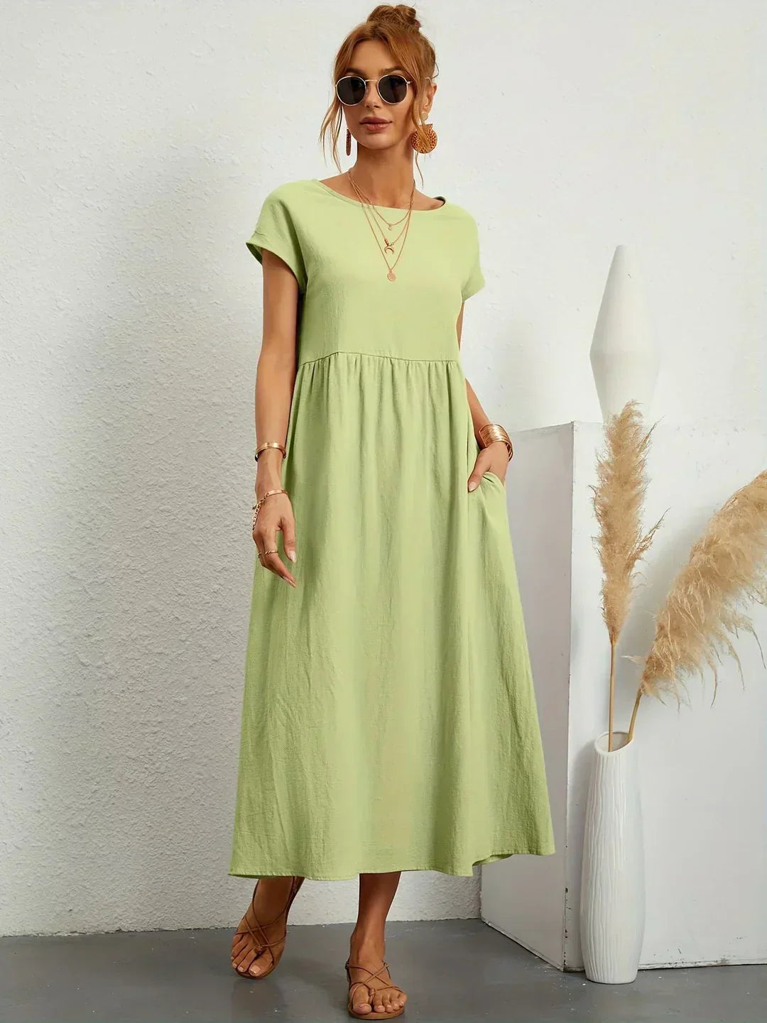Gabriela™ | Vestido midi fluido de elegância atemporal