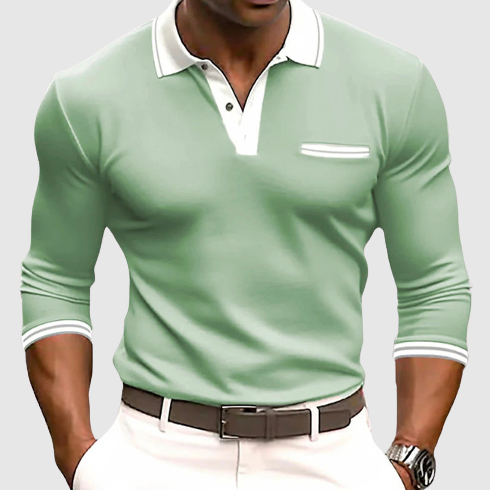 Camisa com detalhes elegantes e contrastantes
