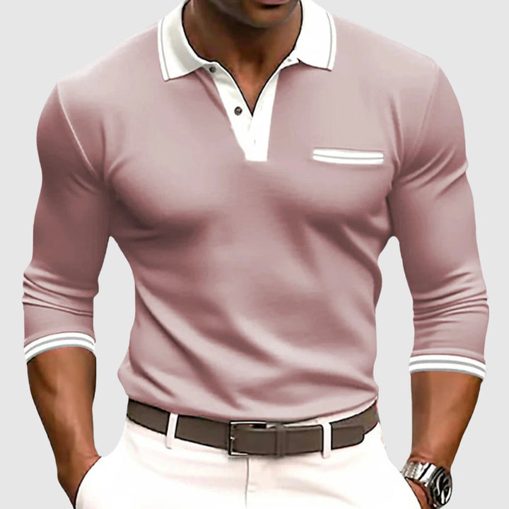 Camisa com detalhes elegantes e contrastantes