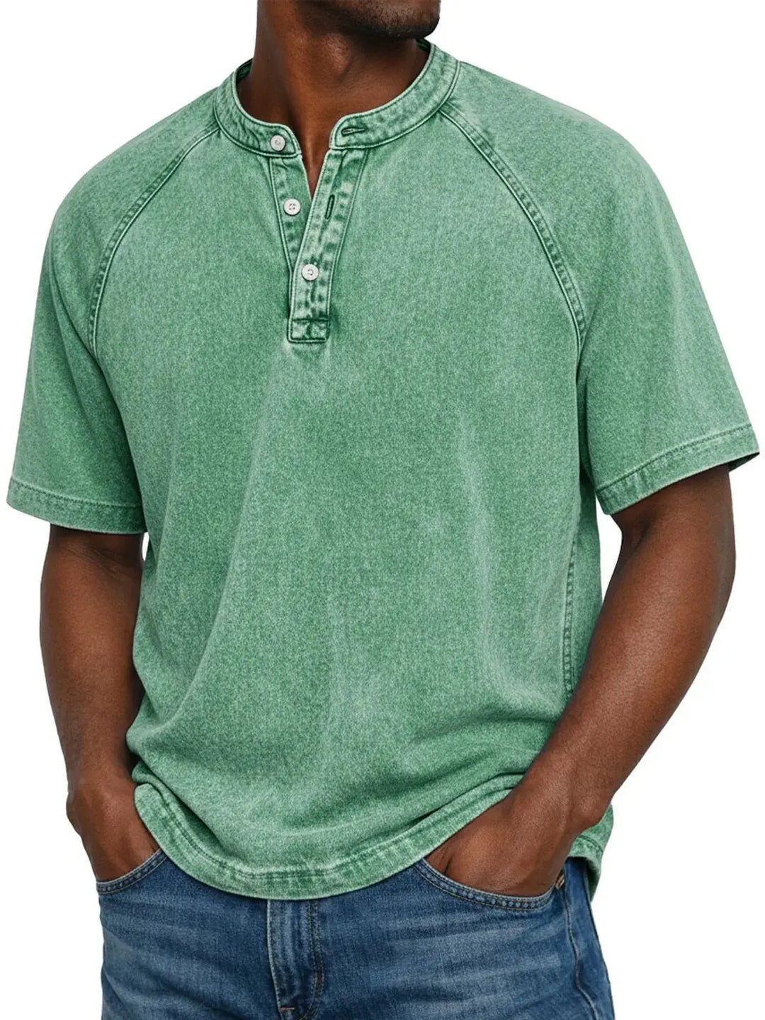 Camisa vintage com botões para homens