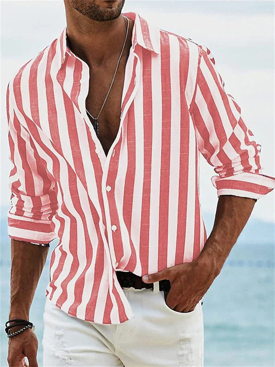 Camisa listrada leve de verão