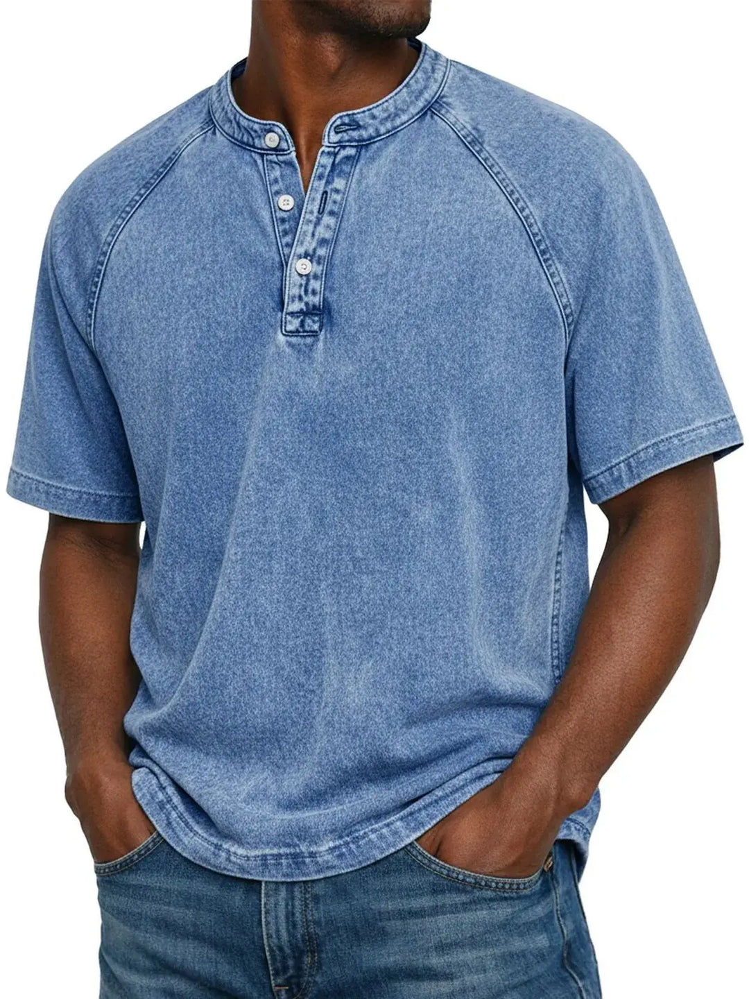 Camisa vintage com botões para homens