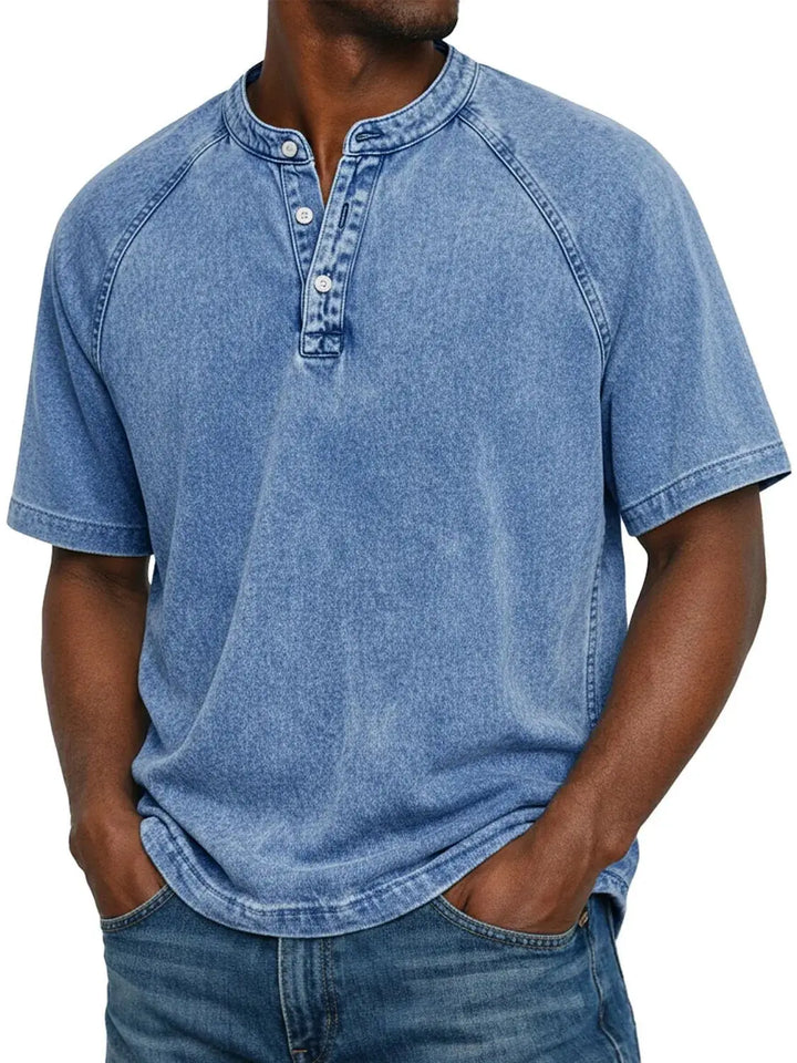 Camisa vintage com botões para homens