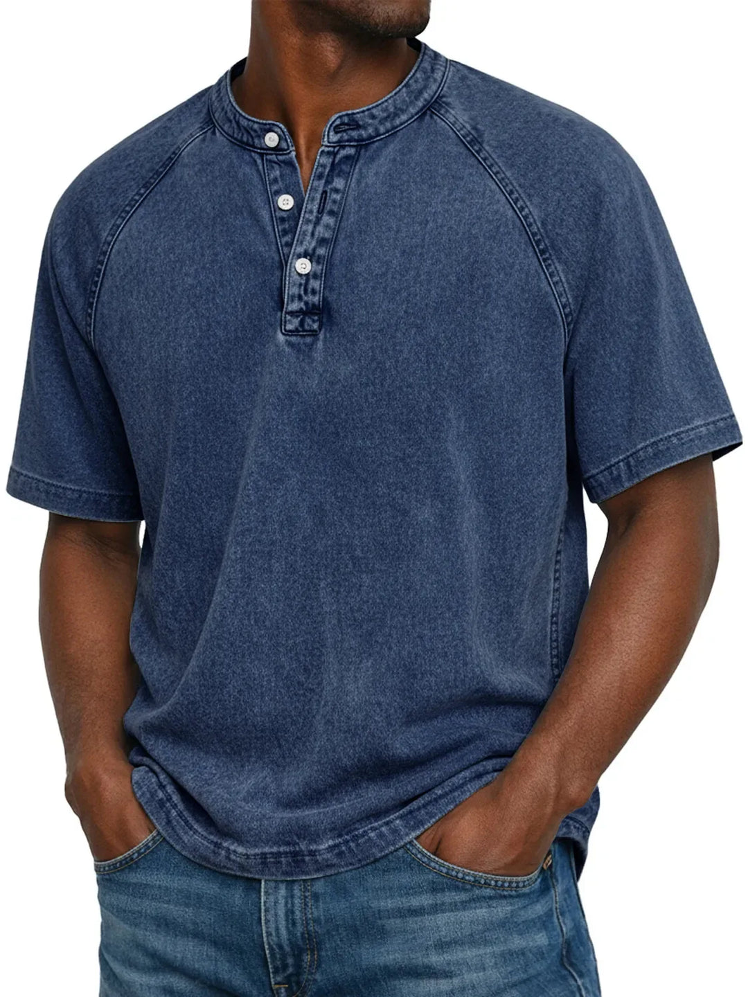 Camisa vintage com botões para homens