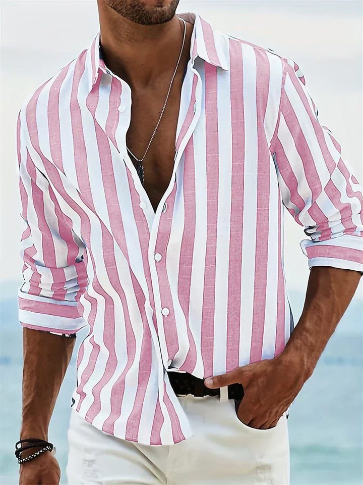 Camisa listrada leve de verão