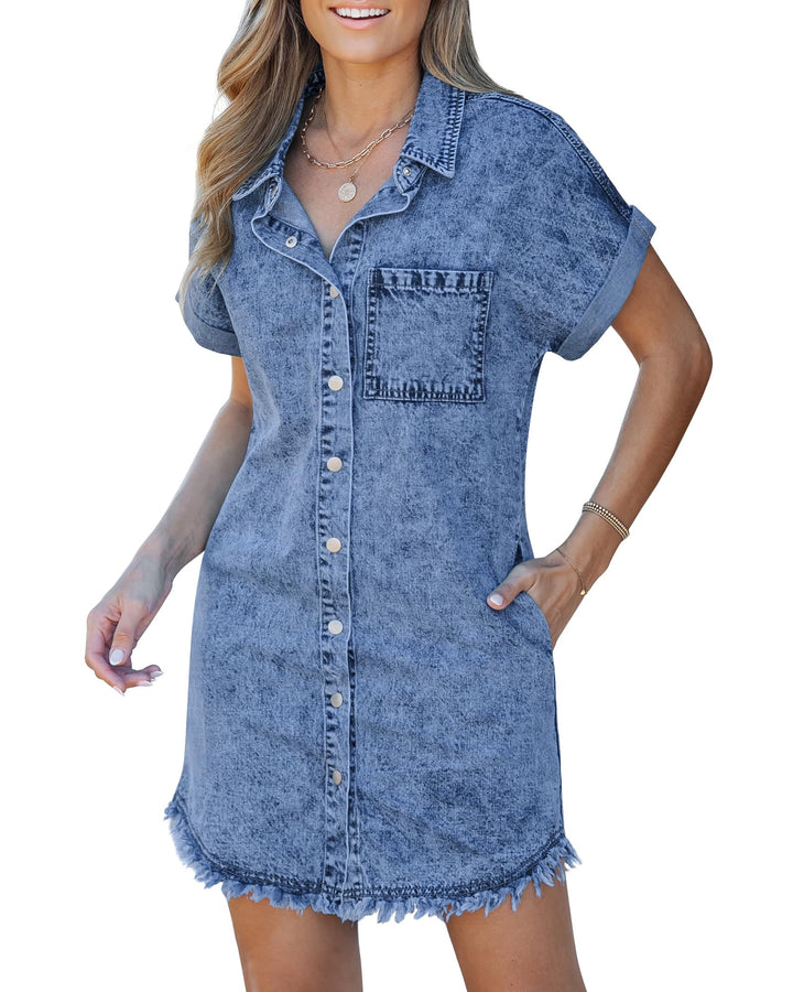 Kaelia | Vestido chemise de ganga