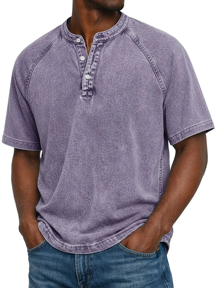 Camisa vintage com botões para homens