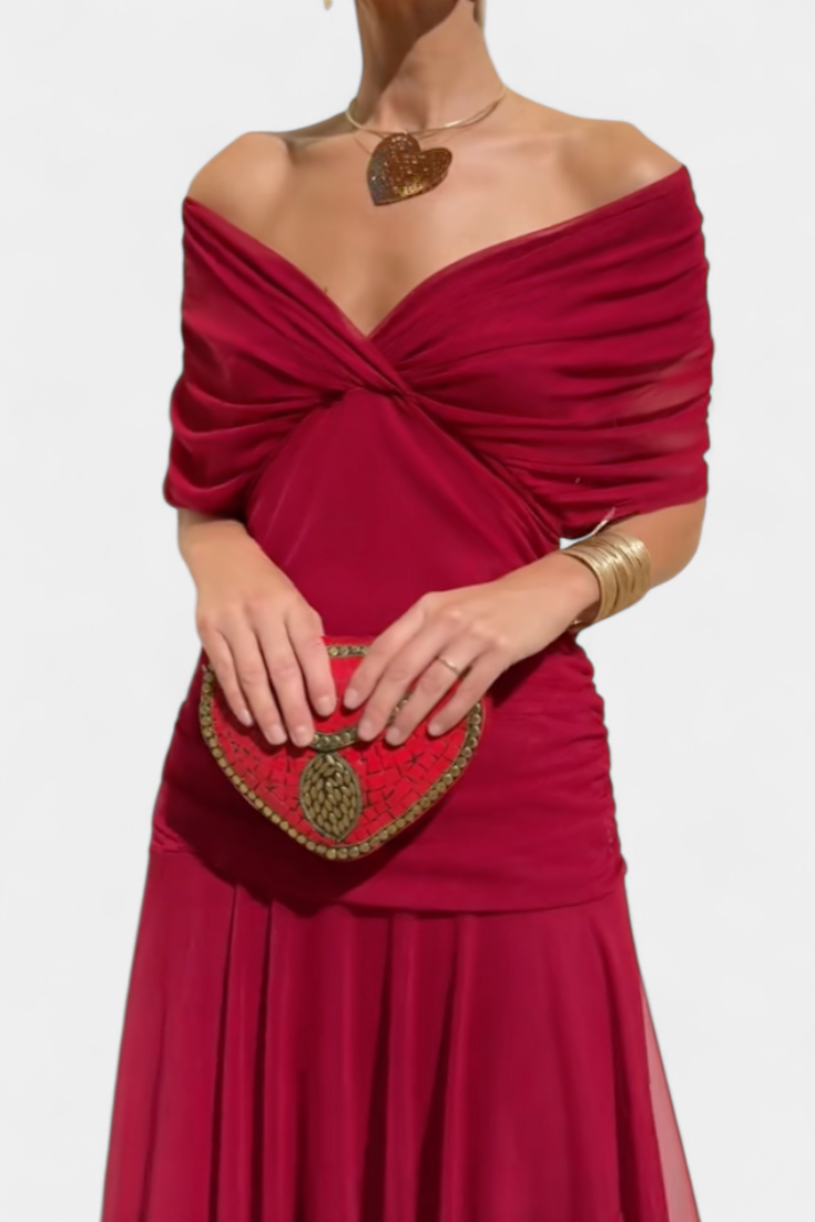 Clara | Vestido longo floral com decote em V