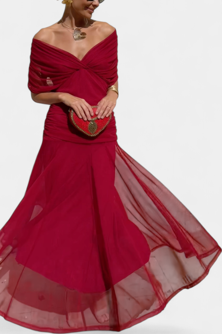 Clara | Vestido longo floral com decote em V
