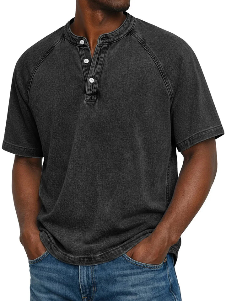 Camisa vintage com botões para homens