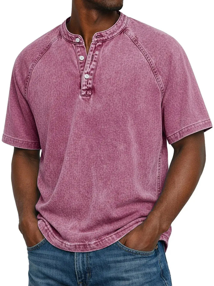 Camisa vintage com botões para homens