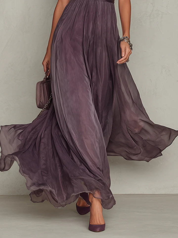 Gabriela | Vestido Maxi etéreo com decote em chave
