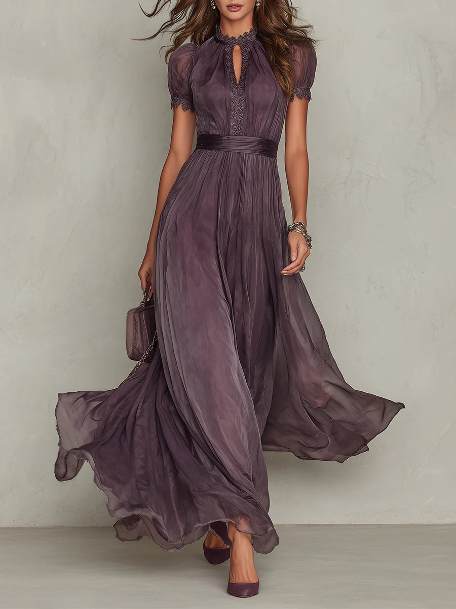 Gabriela | Vestido Maxi etéreo com decote em chave