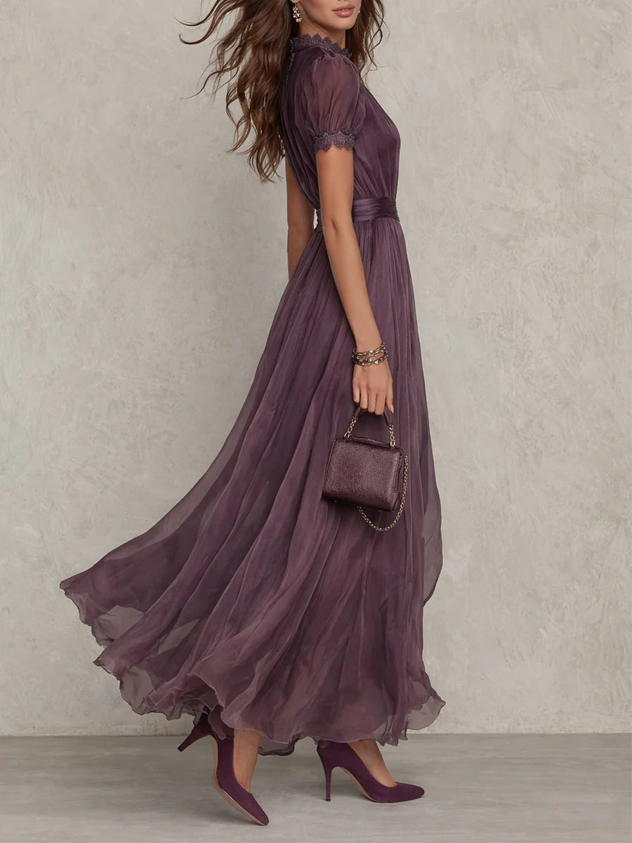 Gabriela | Vestido Maxi etéreo com decote em chave