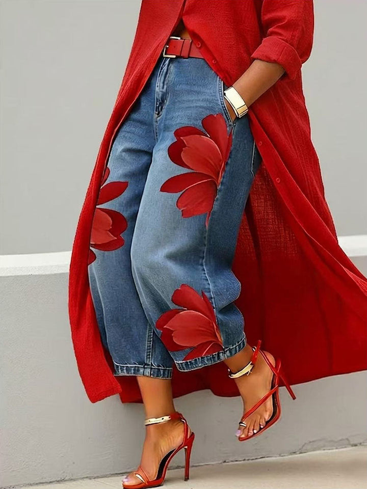 Beatrix | Jeans de modelagem ampla elegante