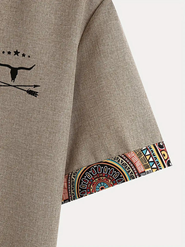 Camisa elegante de mangas curtas