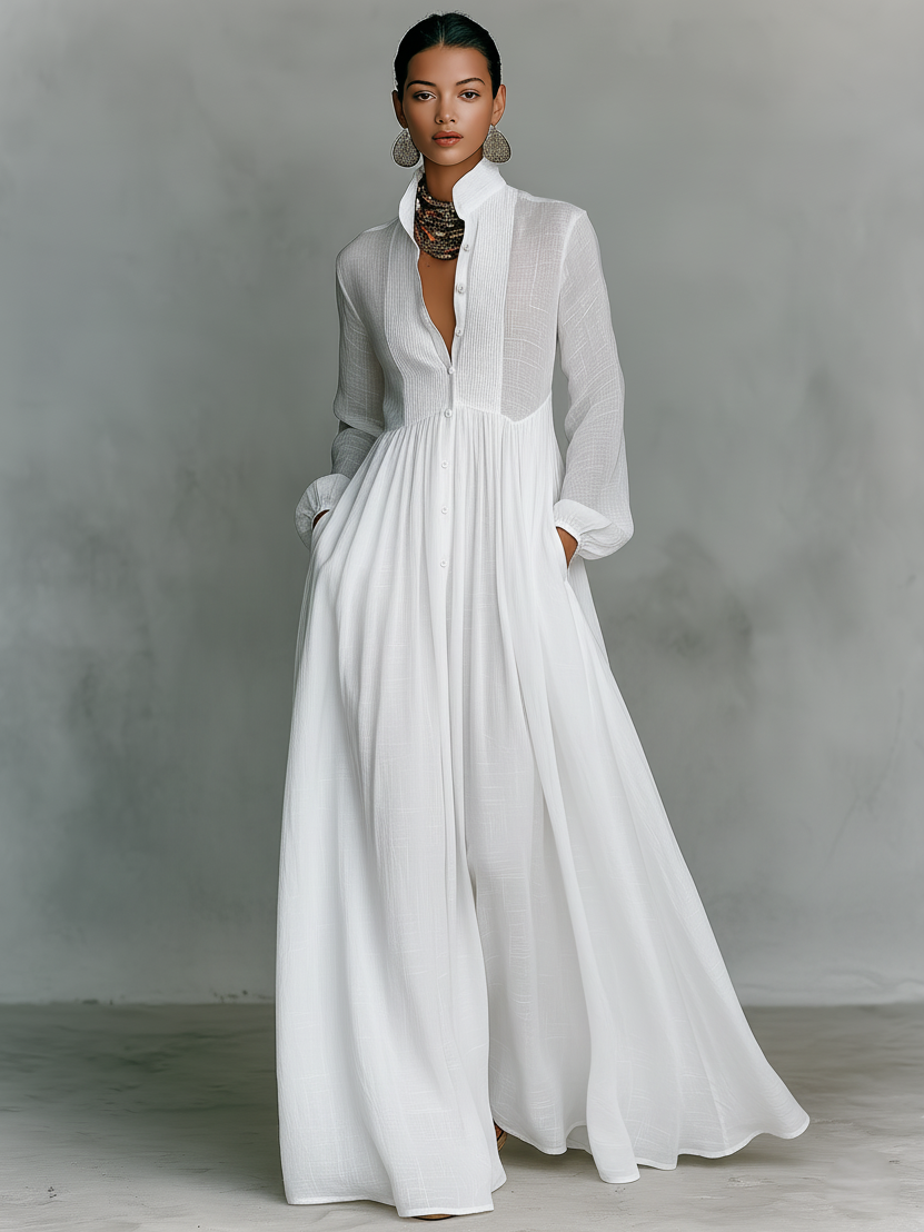 Adelinda | Vestido Patchwork Minimalista Feminino