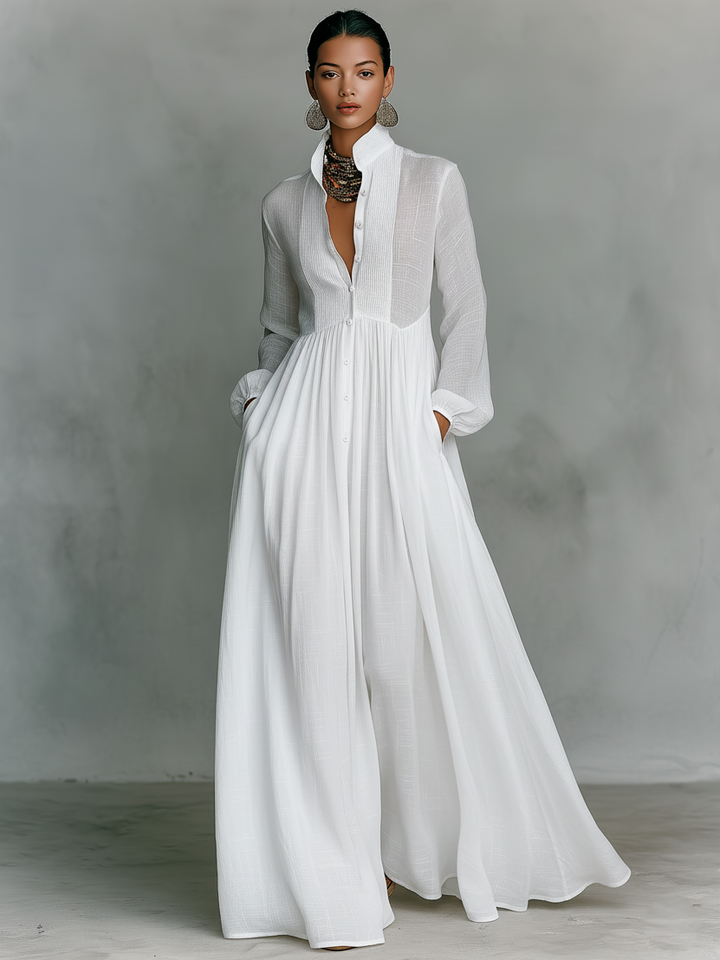 Adelinda | Vestido Patchwork Minimalista Feminino