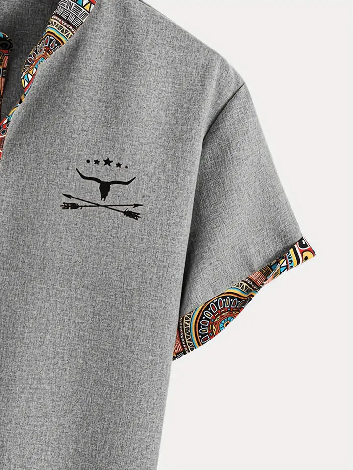 Camisa elegante de mangas curtas