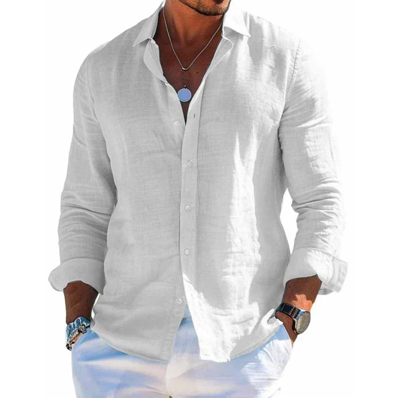Camisa elegante em tecido respirável