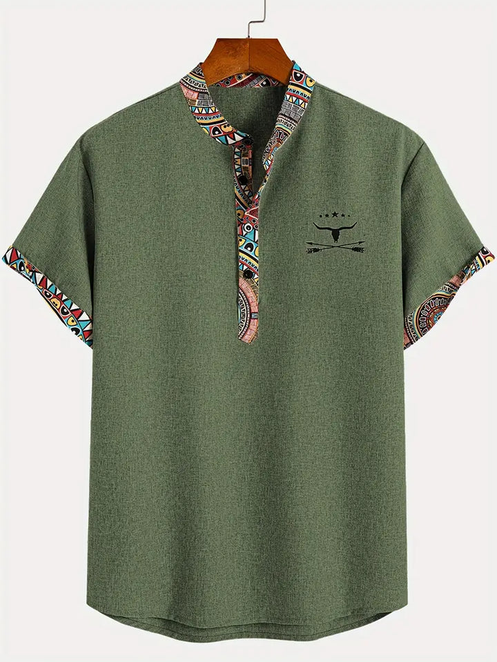 Camisa elegante de mangas curtas