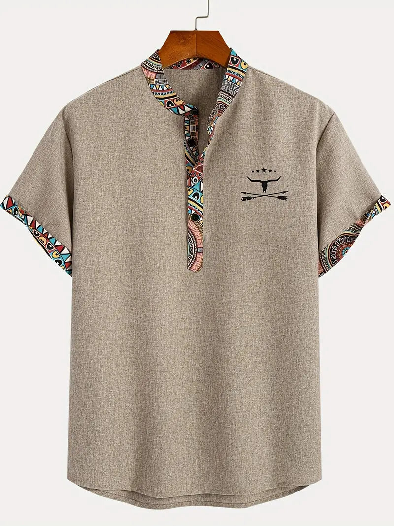 Camisa elegante de mangas curtas