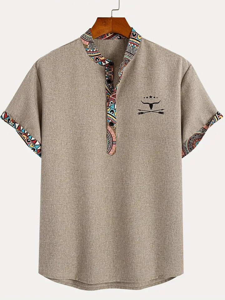 Camisa elegante de mangas curtas