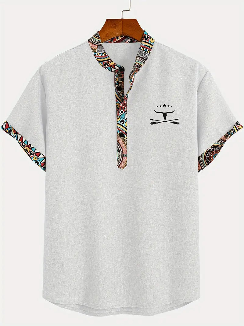 Camisa elegante de mangas curtas