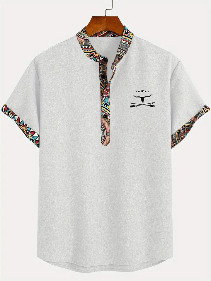 Camisa elegante de mangas curtas