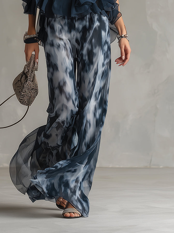 Élise | Conjunto elegante e leve com top fluido e calças largas