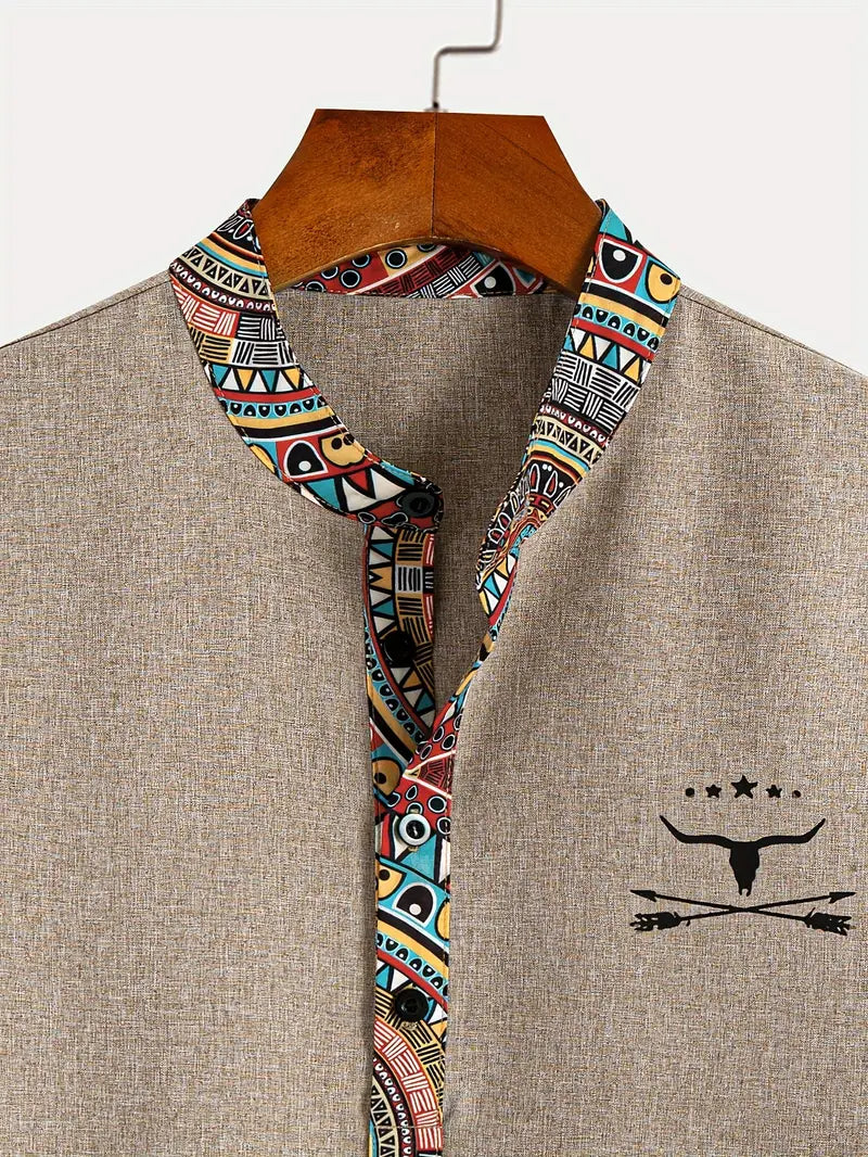 Camisa elegante de mangas curtas