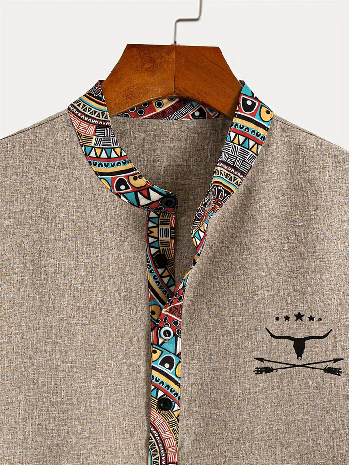 Camisa elegante de mangas curtas