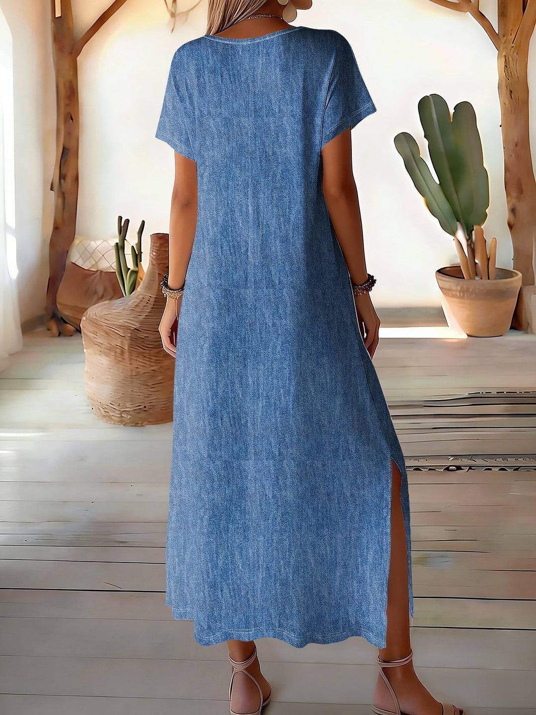 Hélène™ | Vestido de ganga retrô