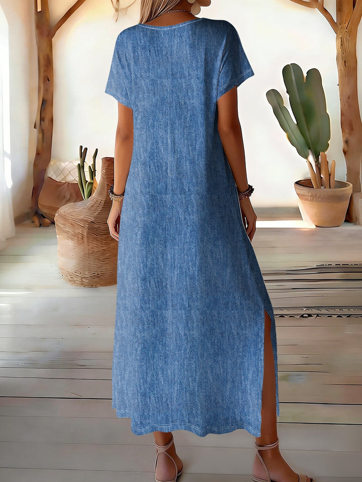 Hélène™ | Vestido de ganga retrô