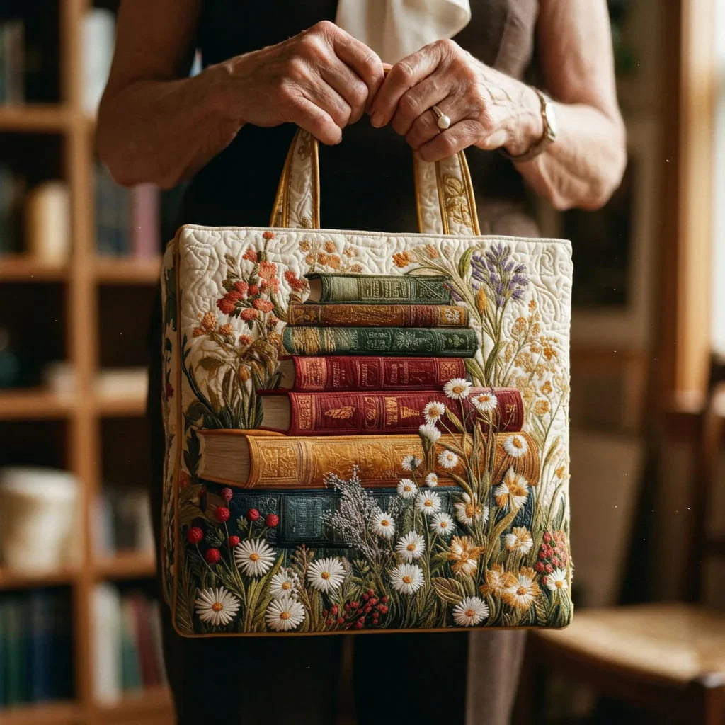 Saco Artesanal Matelassé - Estampa Floral