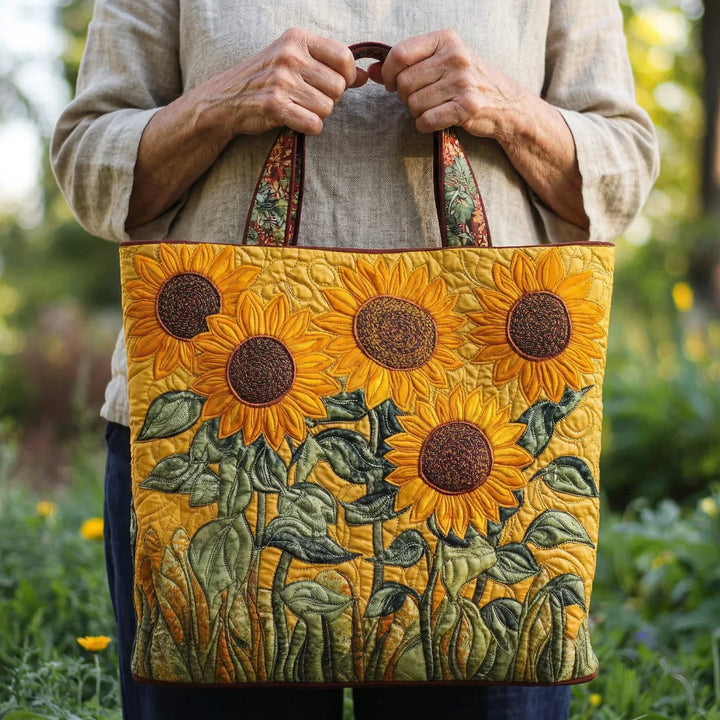 Bolsa Clássica Matelassé - Girassóis