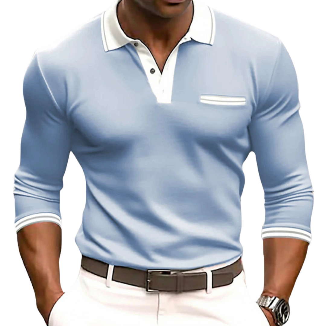 Camisa com detalhes elegantes e contrastantes