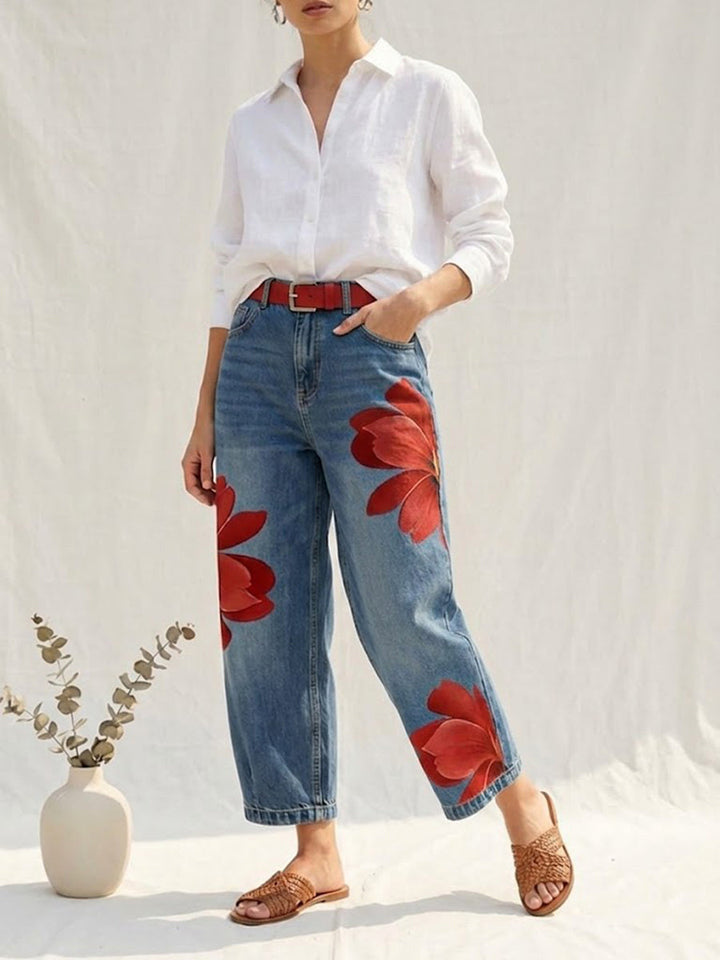 Beatrix | Jeans de modelagem ampla elegante