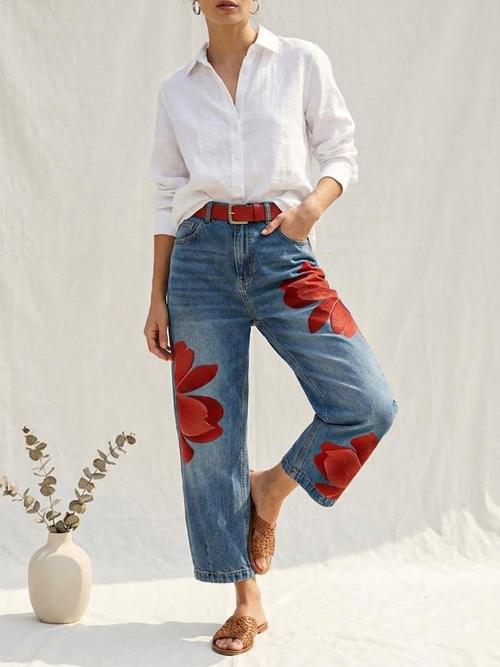 Beatrix | Jeans de modelagem ampla elegante