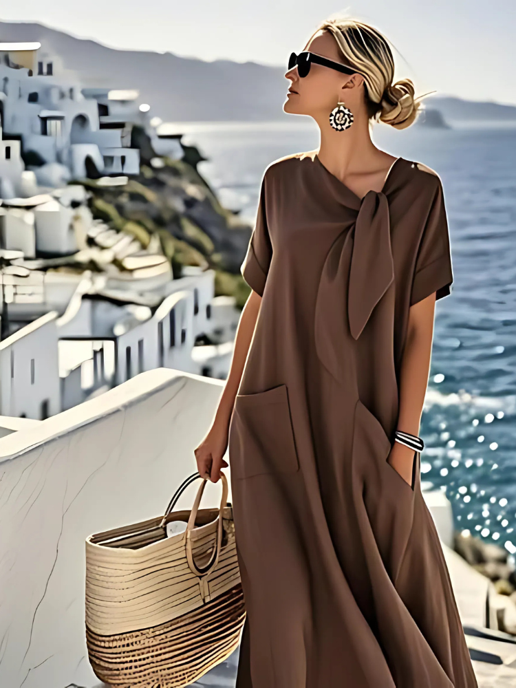 Vestido Elegante Ella com Bolsos